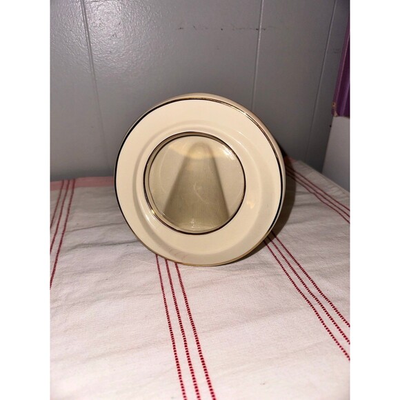 Vintage Lenox 5" Round Picture/Photo Frame Ivory & 24K Gold - Picture 5 of 7